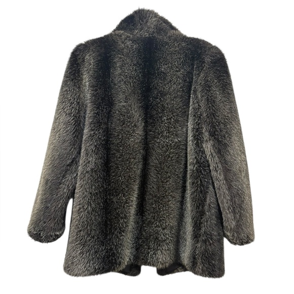 Vintage Real Fur Coat Women’s Brown Shawl Collar - Picture 5 of 10